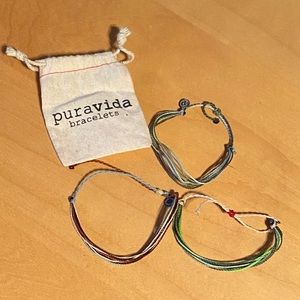 3 Pura Vida Bracelets and Bag